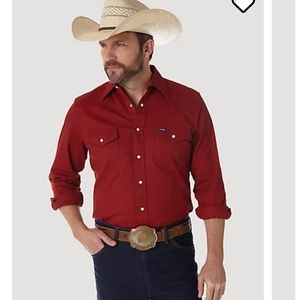 Mens red wrangler shirt